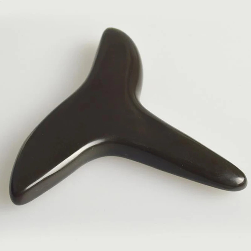 1PC Crystal Natural Stone Obsidian Massage Stone Guasha Scraping Facial Massager Black Bian Health Cure Stick 250808