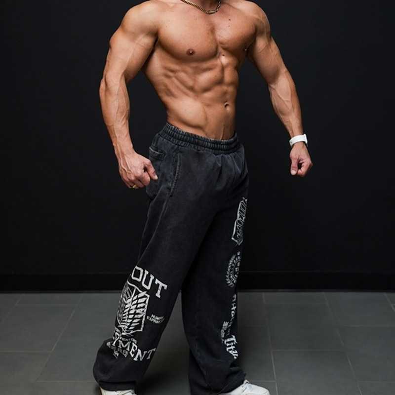 Hip Hop Y2k Pants Baggy Sweatpants Men Elastic Waist American Streetwear Vintage Joggers Casual Pants Men Clothing X250625