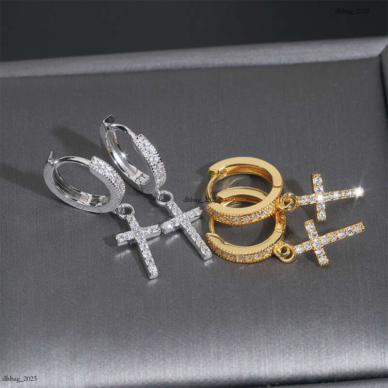 ICED OUT New Classic Cross Men's and Women's Fashionable Personality Earrings
