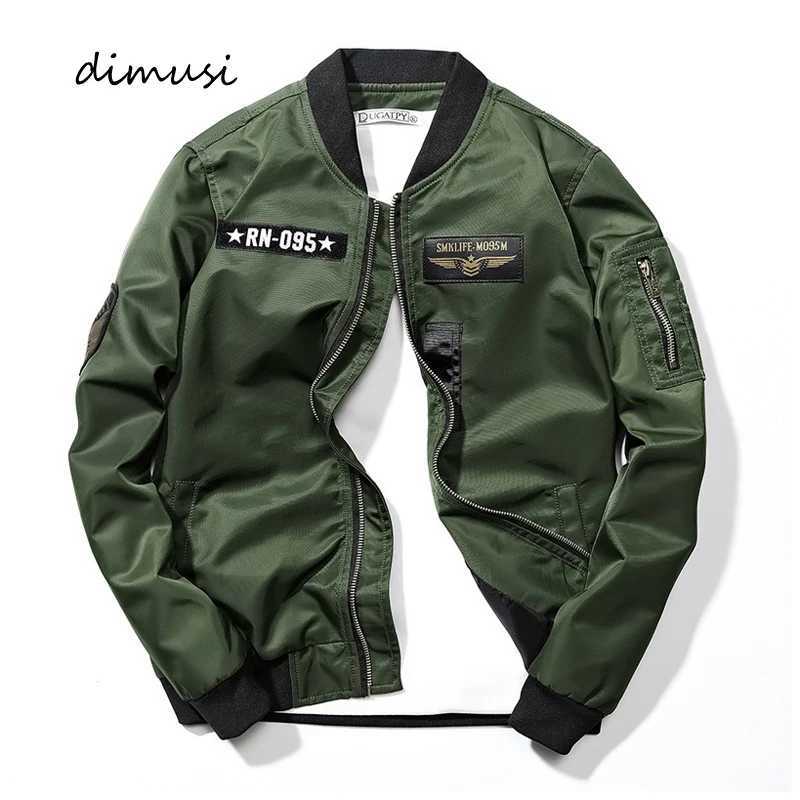 DIMUSI Mens Bomber Jackets Casual Male Outwear Windbreaker Coats Fashion Hip Hop Men Sports Pilot Baseball Jackets Clothing W250809