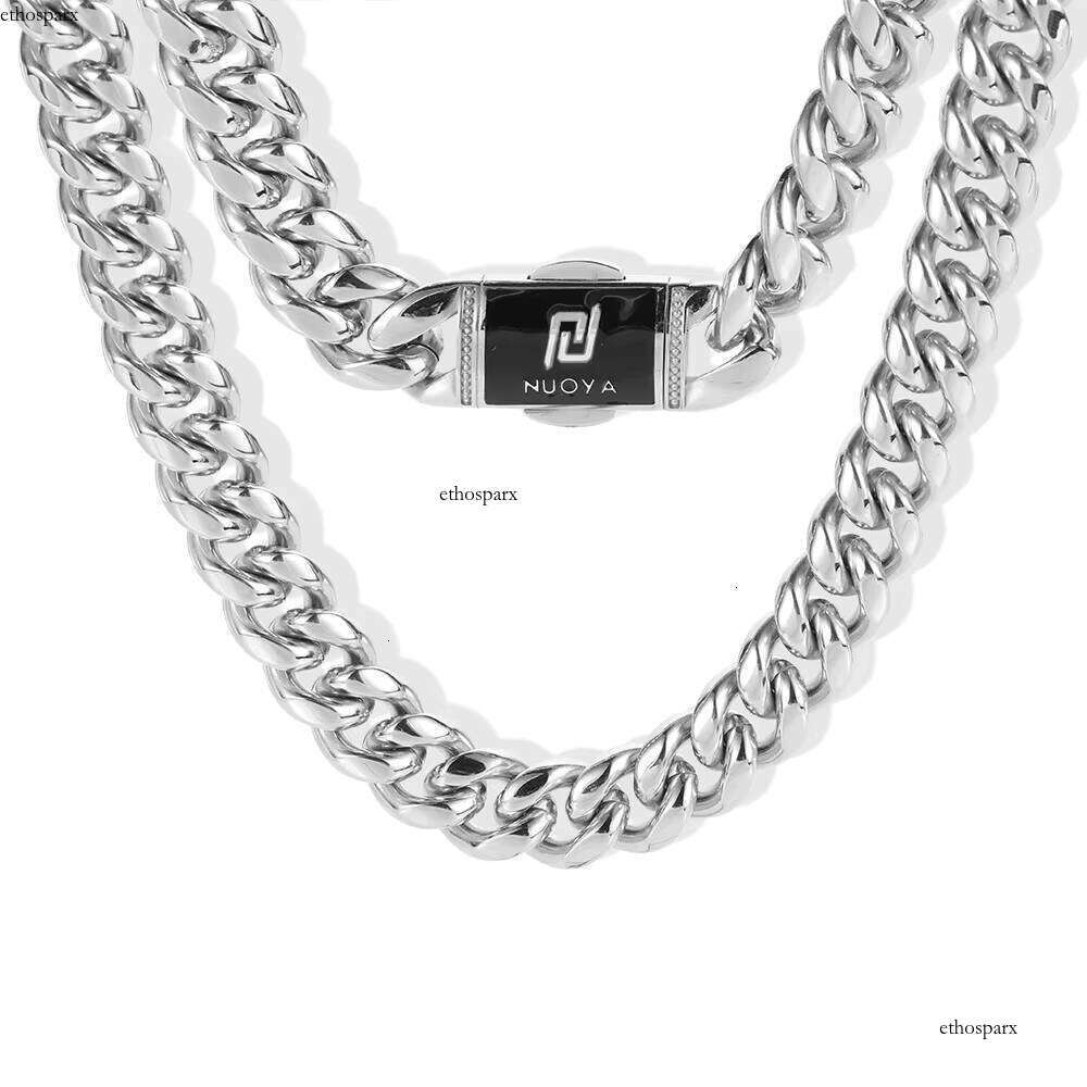 Nuoya Plated Jewelry Gold Custom Chains Necklace Stainless Steel Cuban Chain for Men