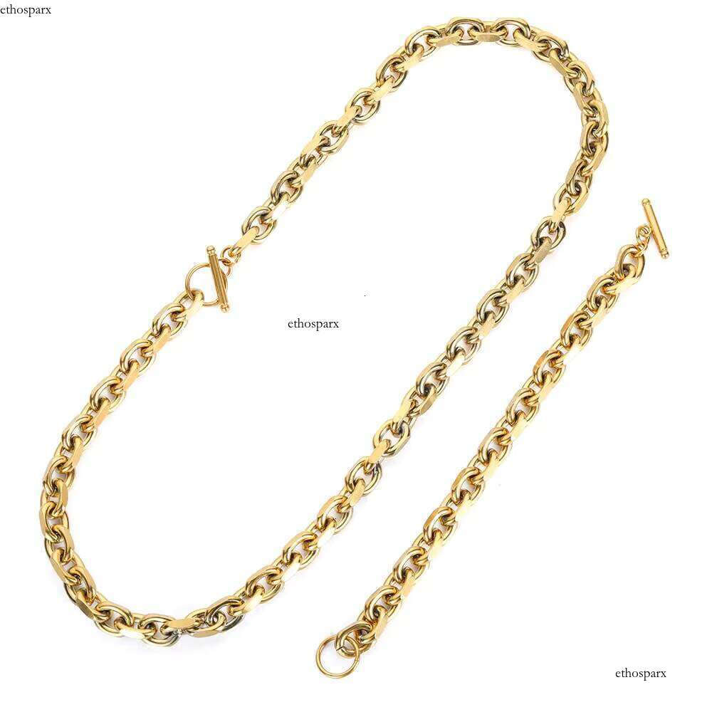NUOYA Fashion Wholesale 9mm Stainless Steel Necklace for Men Gold Plated Chain Cuban Jewelry