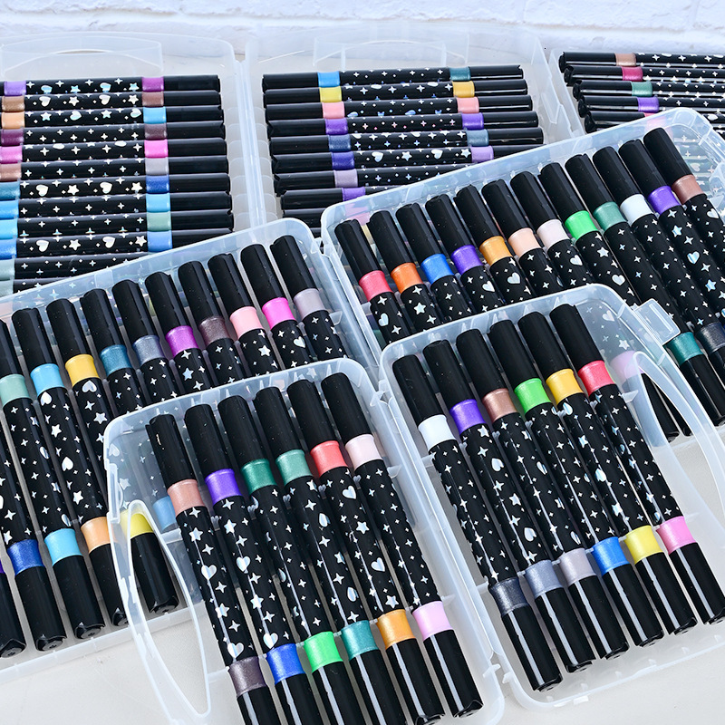 Wholesale Double-Headed Double-Color Children's Drawing Luminous Dwe74 Highlighter Journal Night Light