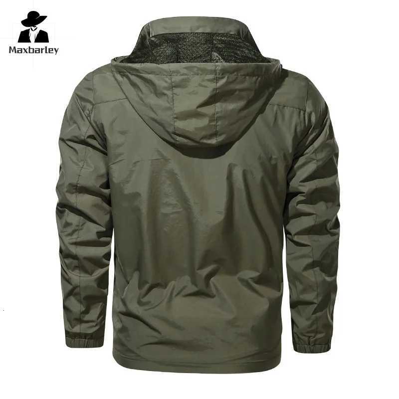 Autumn Men Outdoor Windproof Jackets Hooded Windbreaker Coat Camping Fishing Tactical Military Mens Breathable Casual Jacket 5XL W250809