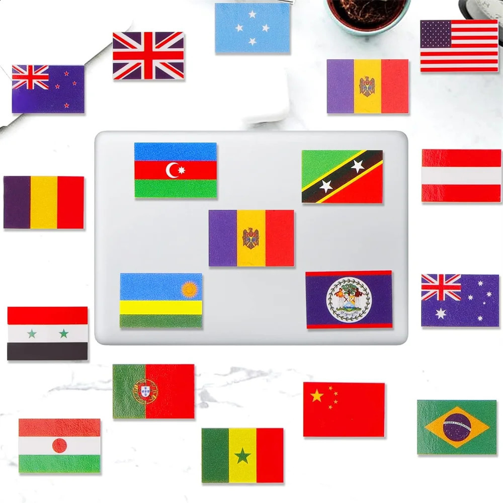 192 Countries World Flag Stickers Self-Adhesive World Country Travel Labels Face Stickers for Journal Party 6 Sheets 250804