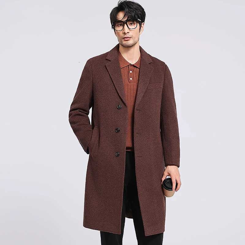 Stylish Men Cashmere Blend Overcoat Quiet Luxury Essential Coat With Detachable Down Vest Design Eco-friendly Garment Winter XJ250809