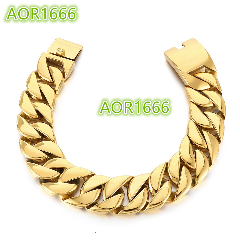 European American Hip-Hop Fashion Coarse Cuban Chain Necklace Men Women 316L Stainless Steel Cross-Border Bracelet