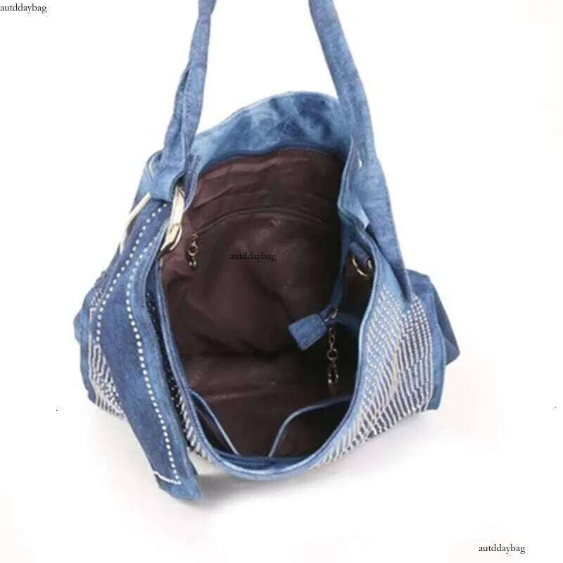 Ipinee Large Capacity Purses And Handbags Designer Female Denim Shoulder Crossbody Bags For Women