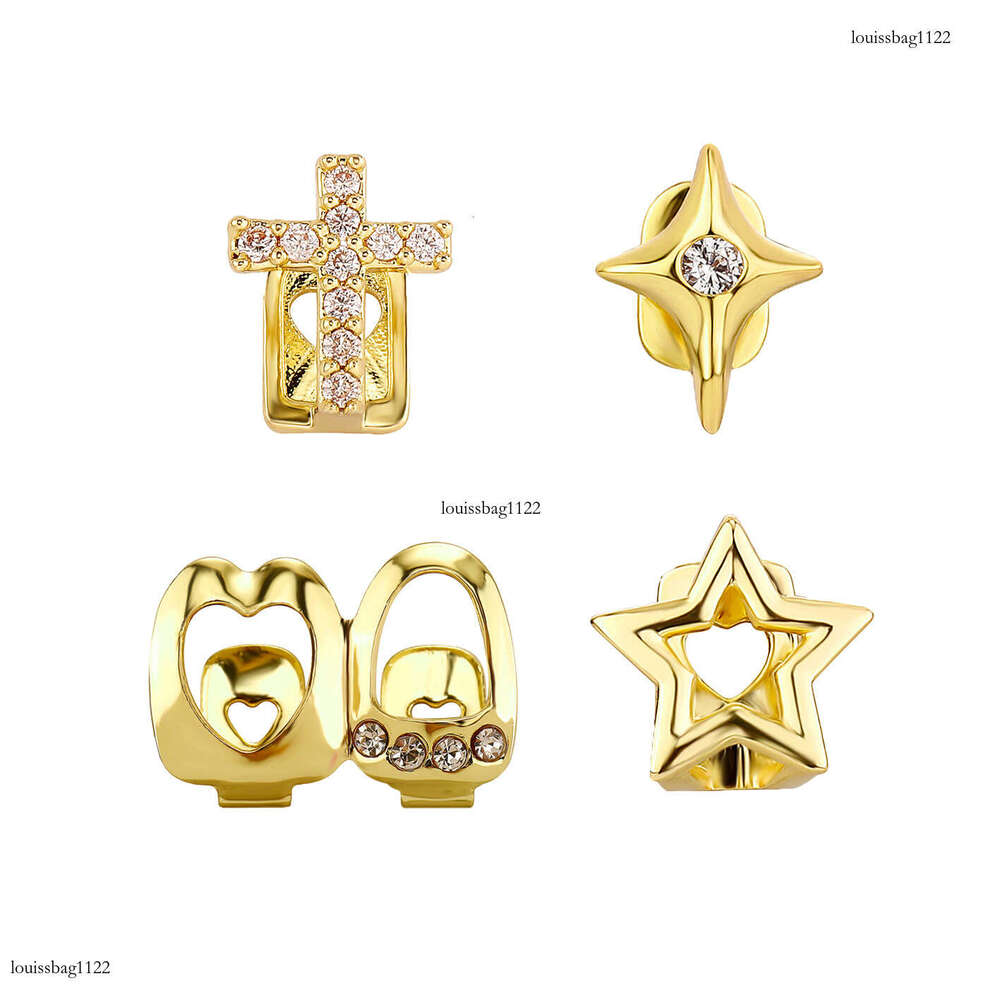 Real Plated Hip Hop TEMU Halloween Gold Braces Rap Versatile Personality Teeth Accessories