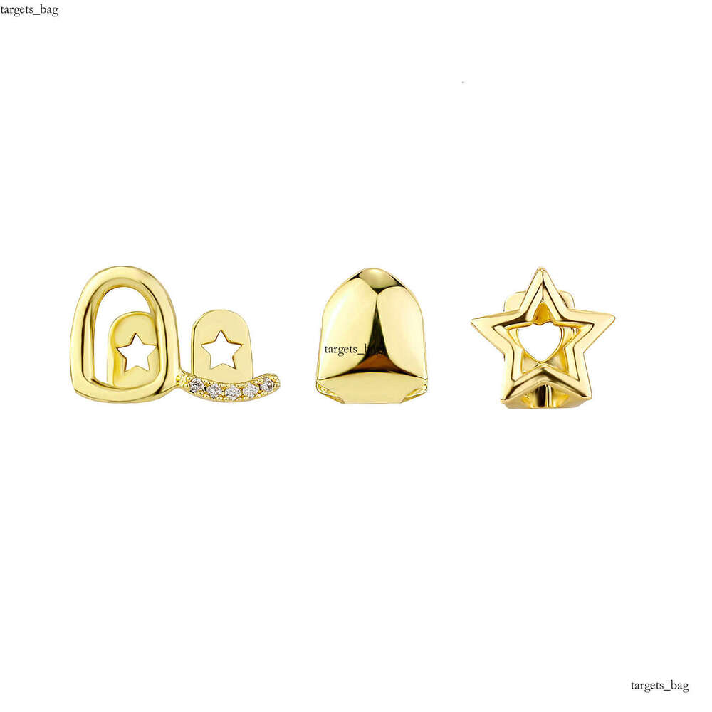 Real Plated Hip Hop TEMU Halloween Gold Braces Rap Versatile Personality Teeth Accessories