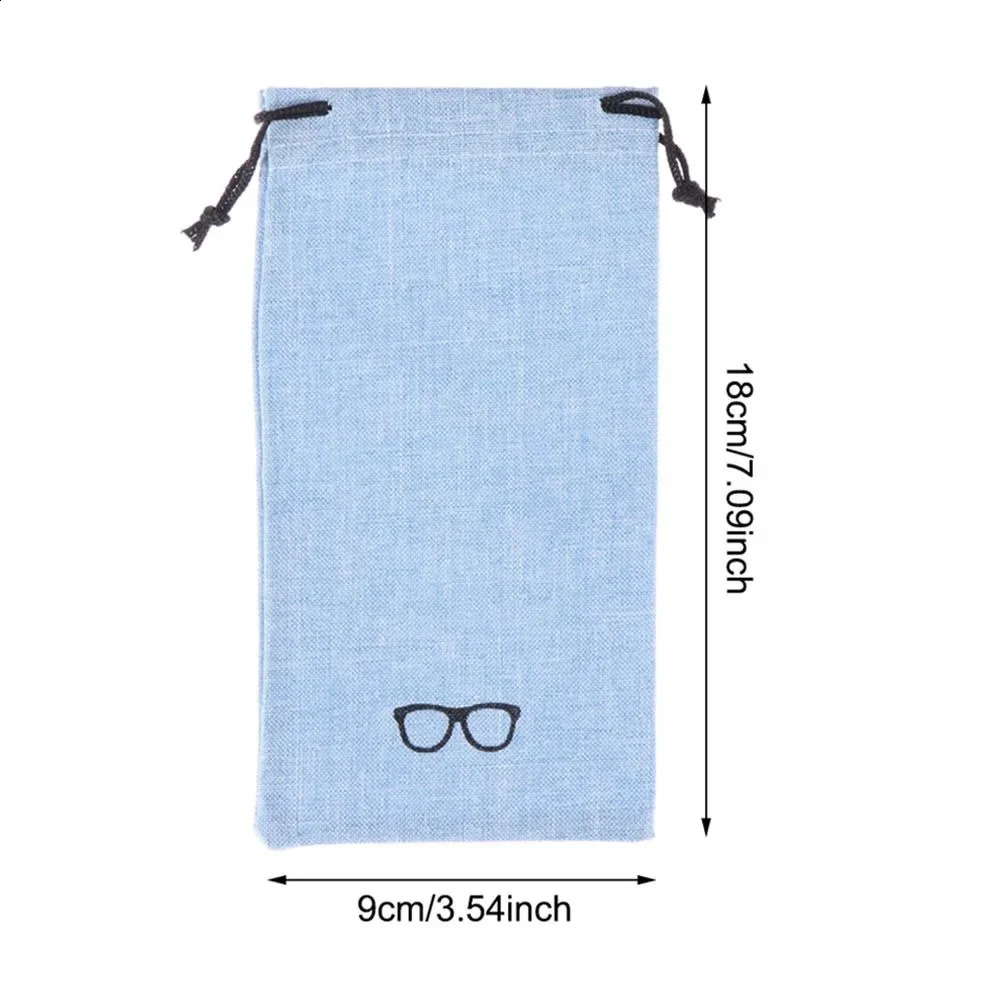 51020Pcs Portable Linen Fabric Pouch For Sunglasses Bag MultiFunctional Eyeglasses Case Optical Glasses Lanyard Cloth Bags 250801