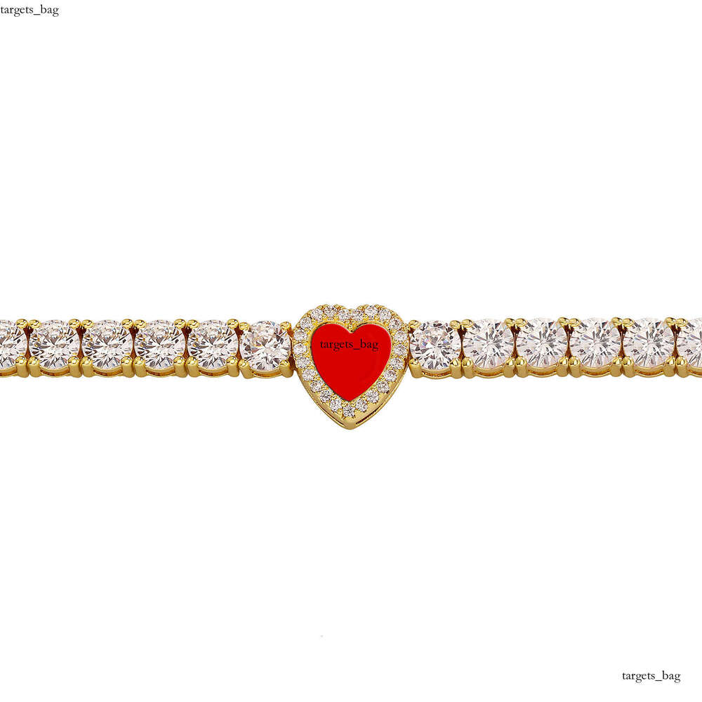 Heart Moissanite chain Bracelet Tennis Necklace for Women Exquisite High-end Clavicle Chain Accessory