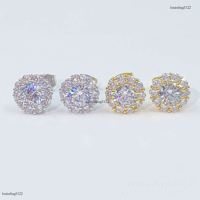 Trendy Jewelry Hip-Hop Zircon Full Dia Electroplated New Earrings
