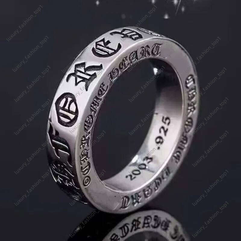 Chrome Ring Brand Jewelry Lovers Ring cross Ring Fashion Men and Women rings c45