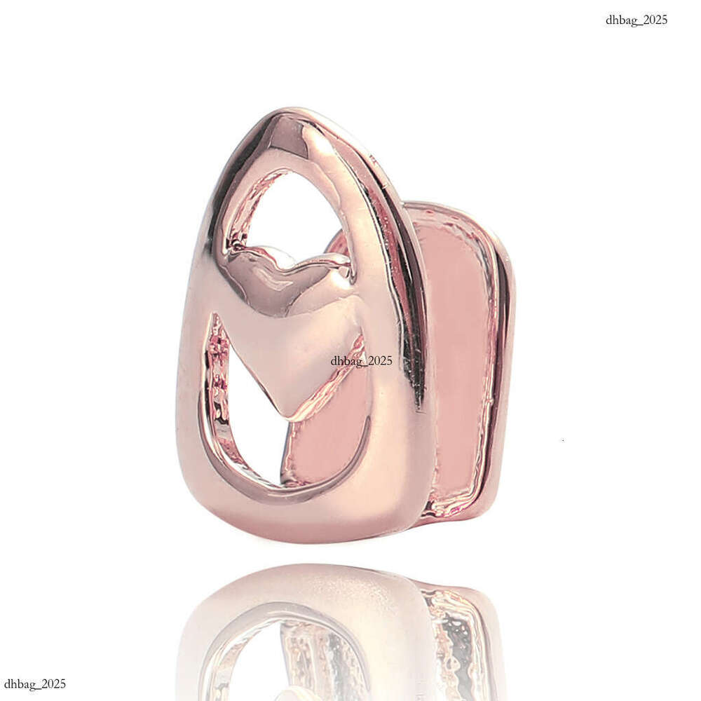 Hollow Heart Single Gold Teeth Grills Rapper Hip Hop Accessories