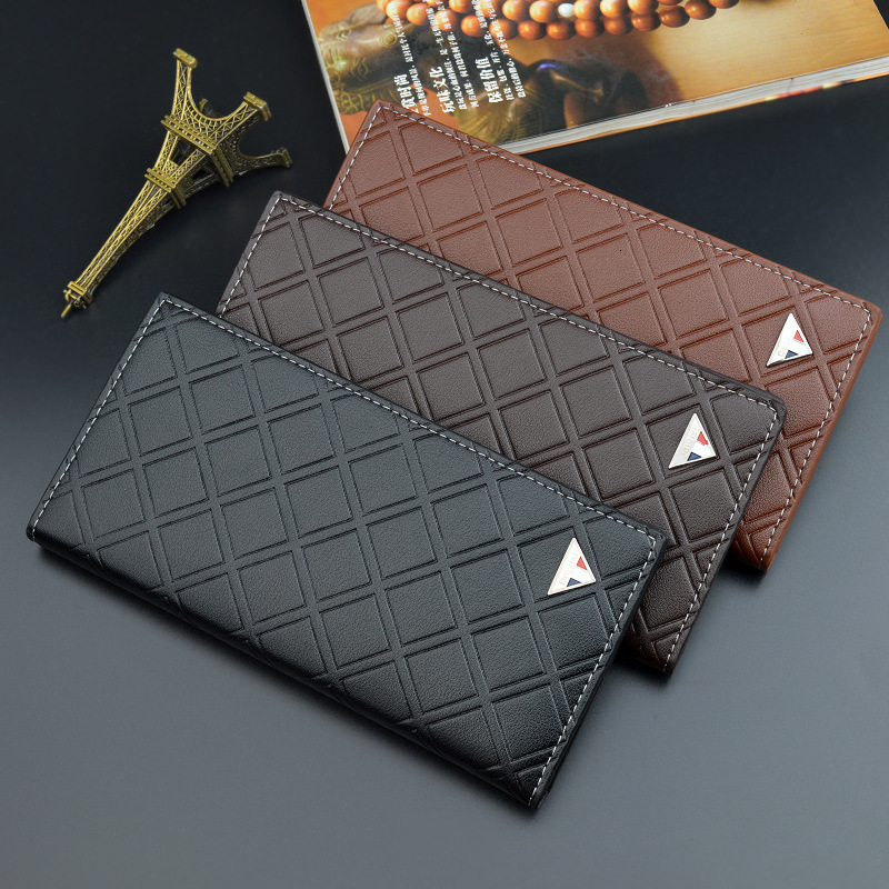 New Men's Luxury Bag Wallet Long Wallet For Men Youth Diamond Pattern Multi-card Slots Designer Bag Thin Business Soft Leather Wallet Suit Bag