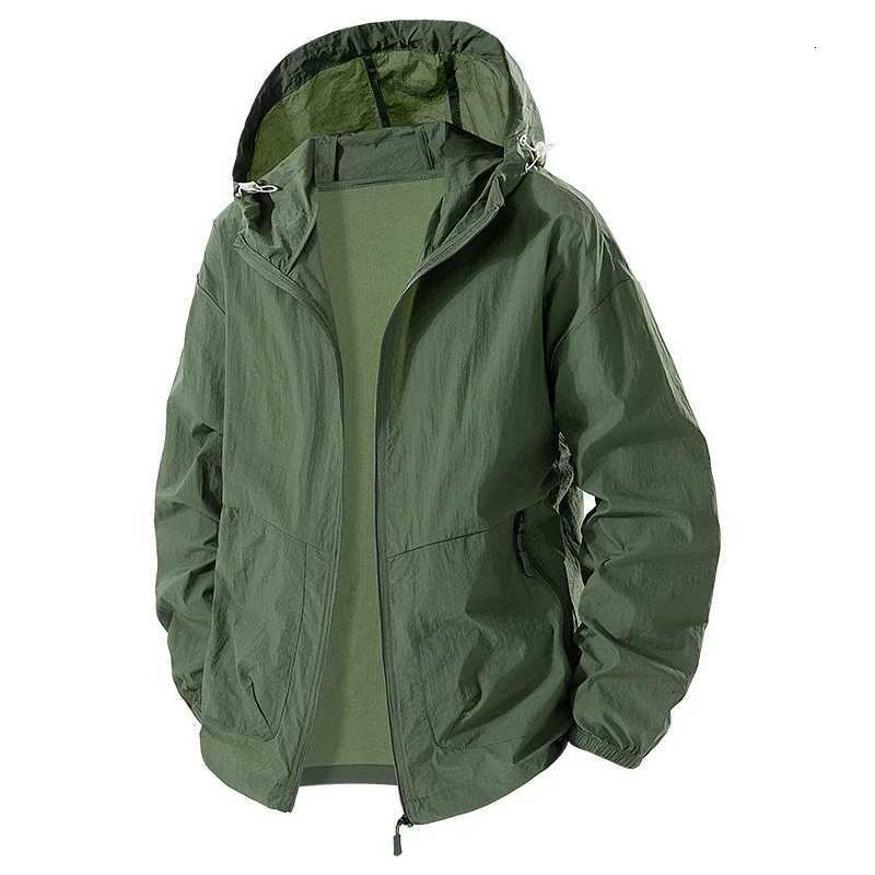 UPF 50+ Summer Hiking Jacket Men Big Size 8XL Waterproof Quick Dry Camping Windbreaker Trekking Fishing Outdoor Anti-UV Clothing W250809