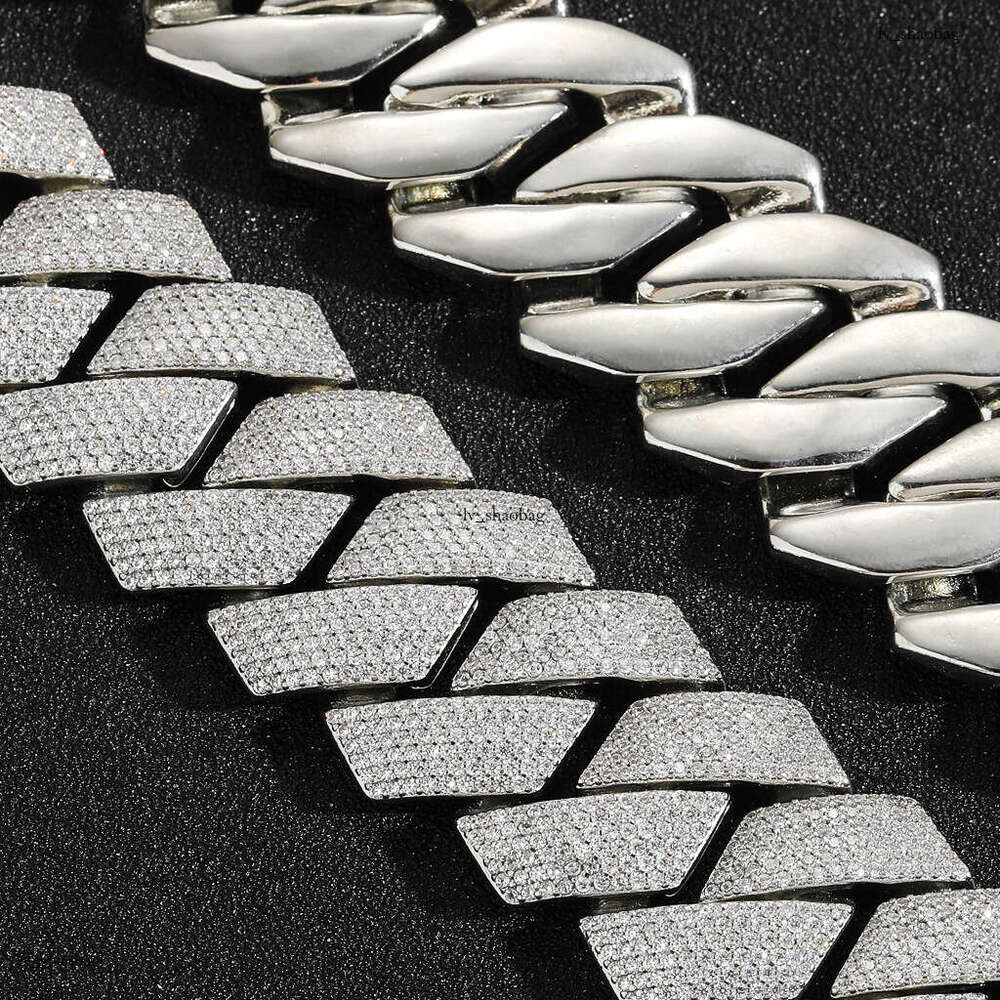 25mm Dia Cuban Chain Dense 6 Rows Moissanite chain Heavy Craft Street Style Personality Men's Hip Hop Necklace