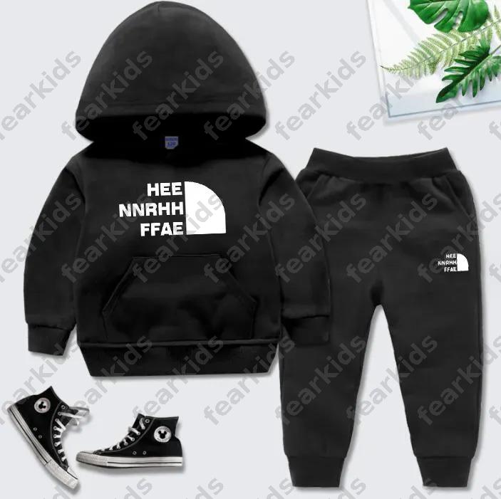 New Clothing Sets Children's Hooded Sweater Boy's And Girls' Pure Cotton Two Piece Baby Spring And Autumn Sports Set -8 Letter Print Pattern DPG2508092