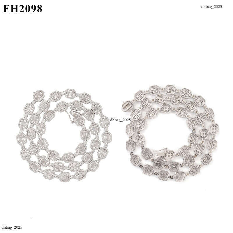8/9.5mm Hip-Hop Men'Iced Out VVS Moissanite Cuban Chain Necklace Trendy Brand Accessories