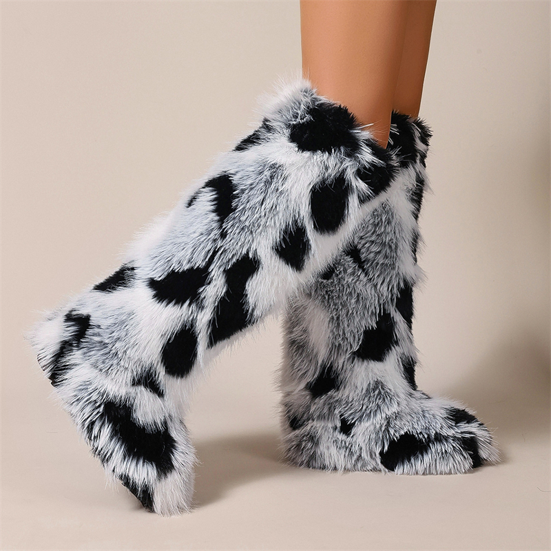 Designer shoes free shipping new Outdoor trainer winter plush snow for women's keep warm fashion Knee boots black white pink grey brown red
