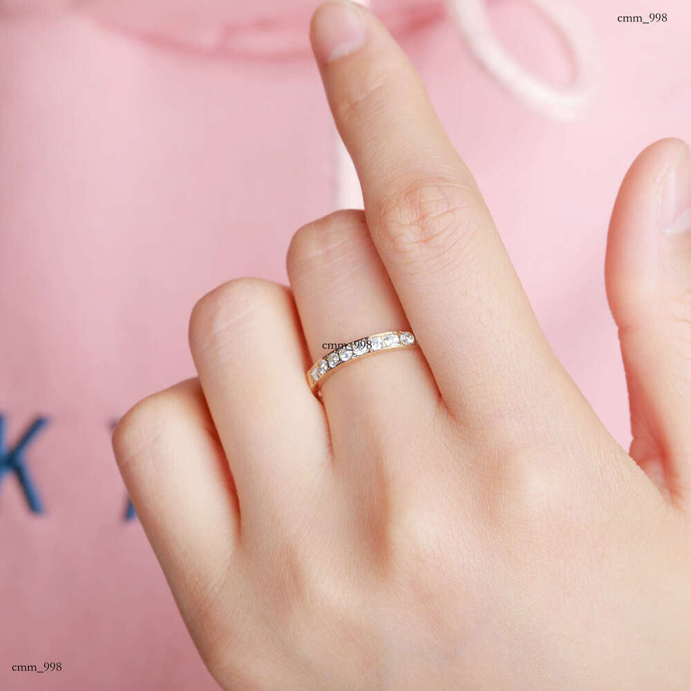 Sterling Silver Ring for Women, and Japanese Simple Niche Design, Ins Style, Non-Fading, Diamond-Encrusted, Korean Version, Couple Rings, Jewelry