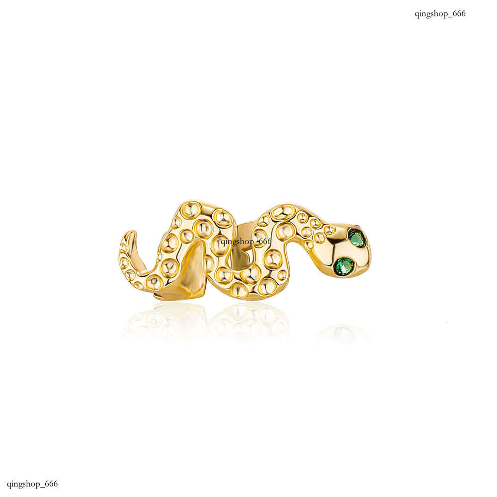 Green Eye Greedy Personality Gold Teeth Hip Hop Braces Lively Little Snake Versatile New Model