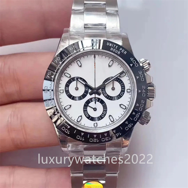 Men Watches 40mm QF Factory 116500 116506 116520 Chronograph Watch Ceramic 4130 Movement Automatic Mechanical Waterproof 100M Men's Wristwatch