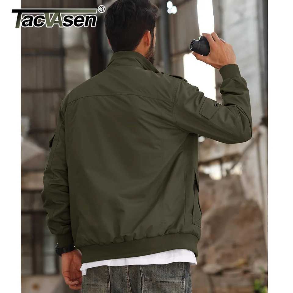 100% Cotton Retro Cargo Jacket Mens Full Zip Stand Collar Cotton Jackets Spring Autumn Lightweight Working Jacket Outwear Male W250809