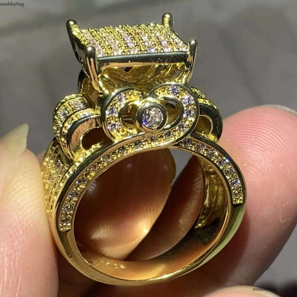 Dropshipping Wedding Rings Jewelry Choucong Brand Sterling Sier Gold Fill Pave 5A Cubic Zircon CZ Dia Eternity Women Engagement Band Ring Gift