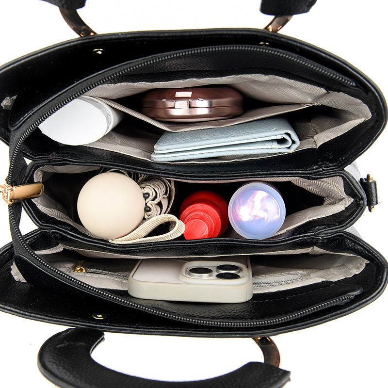 GENUINE VANDERWAH High Quality Leather Casual Tote Luxury Handbags Women Bags Designer Shoulder Crossbody Bags for Women 2024 Z250303