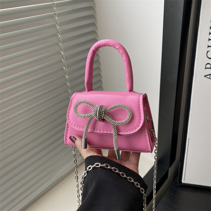 2025 Autumn New French Style Textured Women s Shoulder Bag Niche New Bow Small Square Bag Fashionable New Women s Crossbody Bag Autumn New Designer Ba