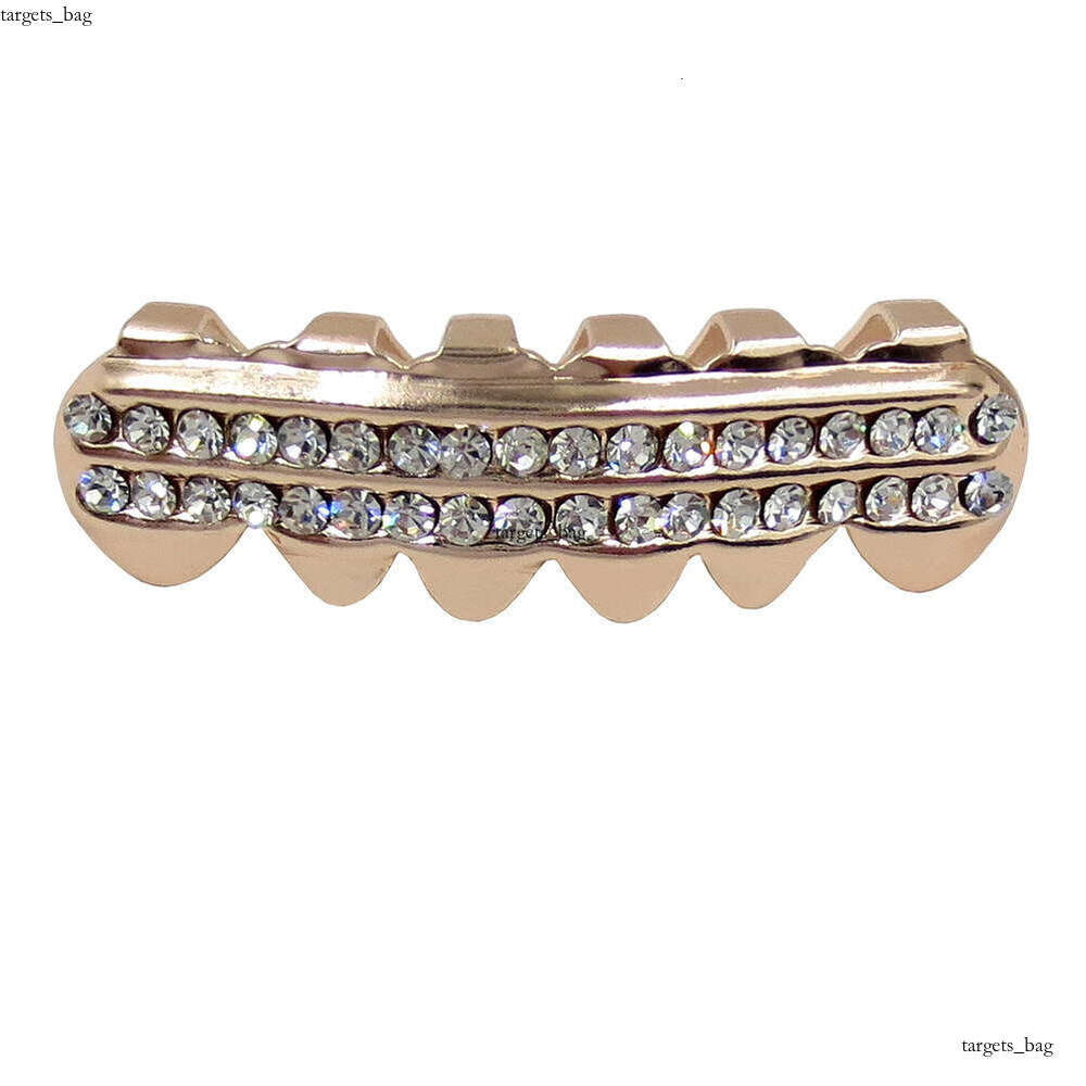Bling Plated Dia Hip Hop Gold Sharp Teeth Shiny Street Cool