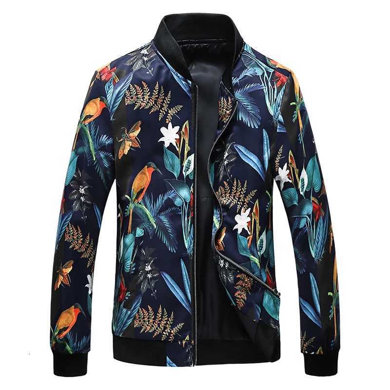 Spring New Mens Handsome Printed Mens Jacket Fashionable and Casual Youth Slim Fit Sports Jacket W250809