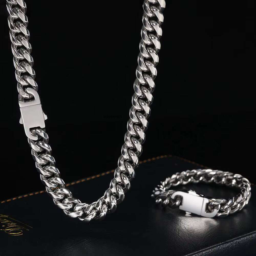 NUOYA Popular 10MM Hip Hop Jewelry Gold Plating Stainless Steel Miami Cuban Link Chains Bracelet Men