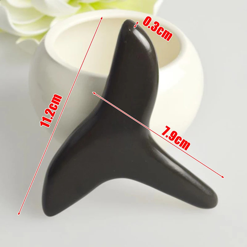 1PC Crystal Natural Stone Obsidian Massage Stone Guasha Scraping Facial Massager Black Bian Health Cure Stick 250808