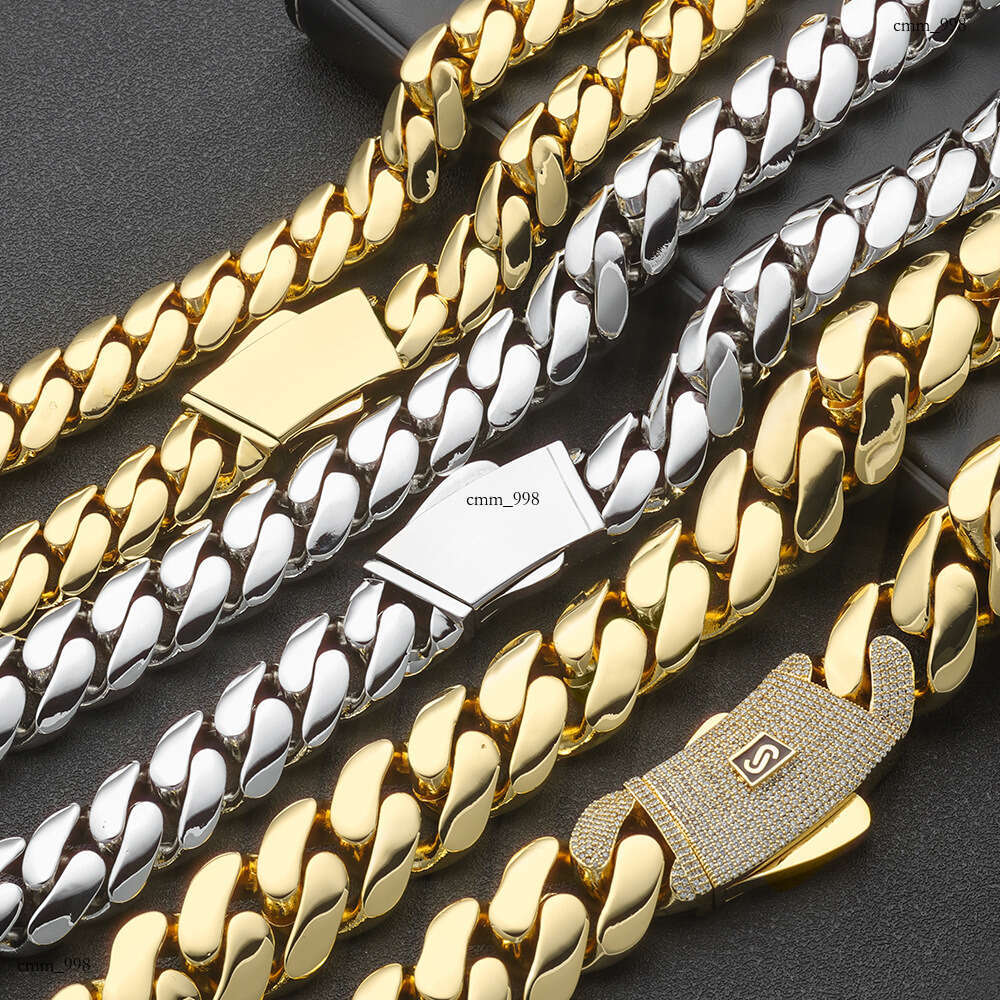 Hip Hop 14K Gold Glossy Cuban Trendy Accessories Men's Necklace