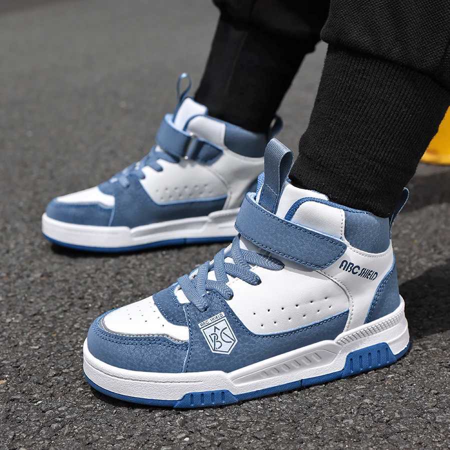 2024 New Fashion Kids Sneakers Boys Girls Casual Board Shoes High Top Running Sports Shoes Children Non-slip Basketball Sneakers L250808