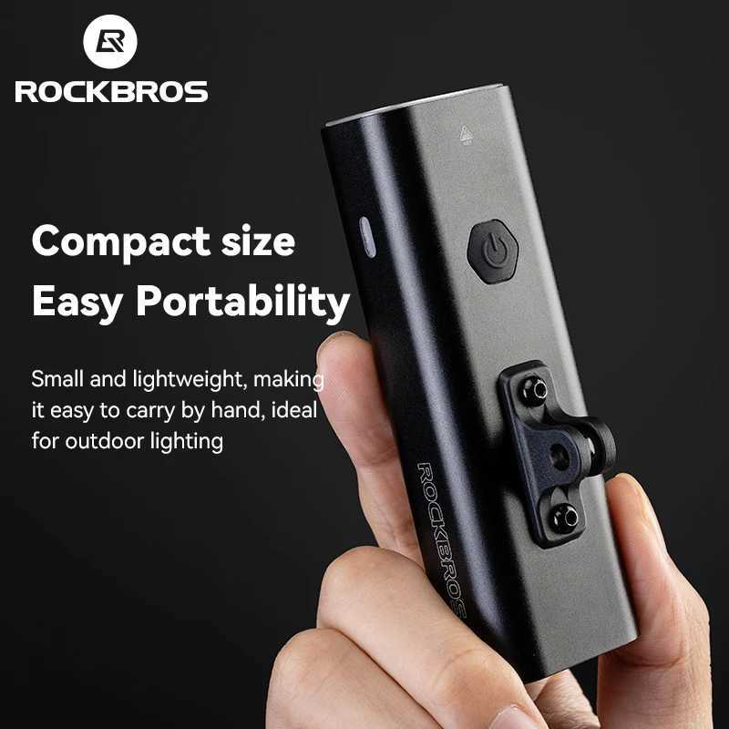 ROCKBROS Hanging Bicycle Light 400/1000LM MTB Road Cycling Highlight Bicycle Lamp with Holder IPX6 Type-C Charging Bike Light Z250809