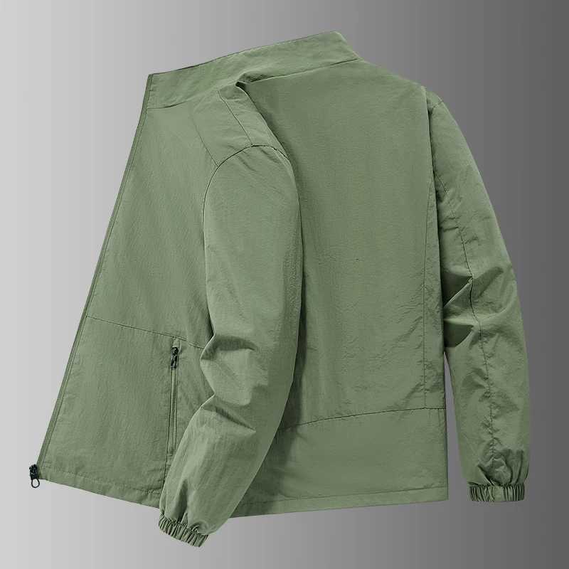 Spring and Fall New Mens Thin Jacket Outdoor Sports Loose Korean Casual Sports Jacket Coat W250809