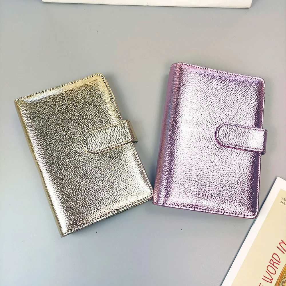 6 Metallic Texture PU Leather DIY Binder Only Cover Collect Notebook Diary Agenda Planner Bullet Cover Album Stationery Z250809