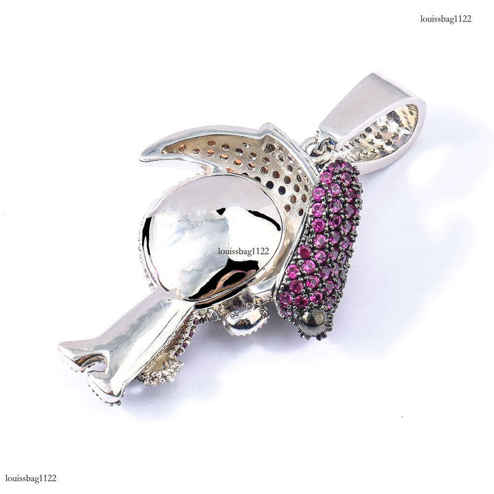 Anime Family Mart Main Timmy Cartoon Character Pendant Full Moissanite chain Personality Hip-Hop Necklace Jewelry