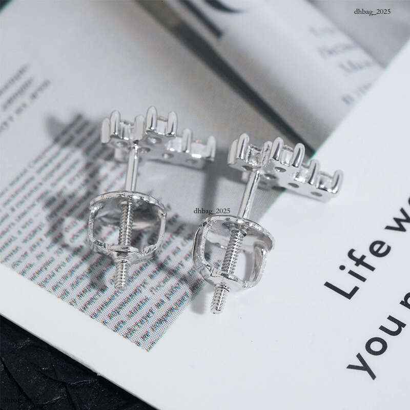 ICED OUT Hip Hop Sier Moissanite Cross Hiphop Trendy Full Dia Electroplated Earrings