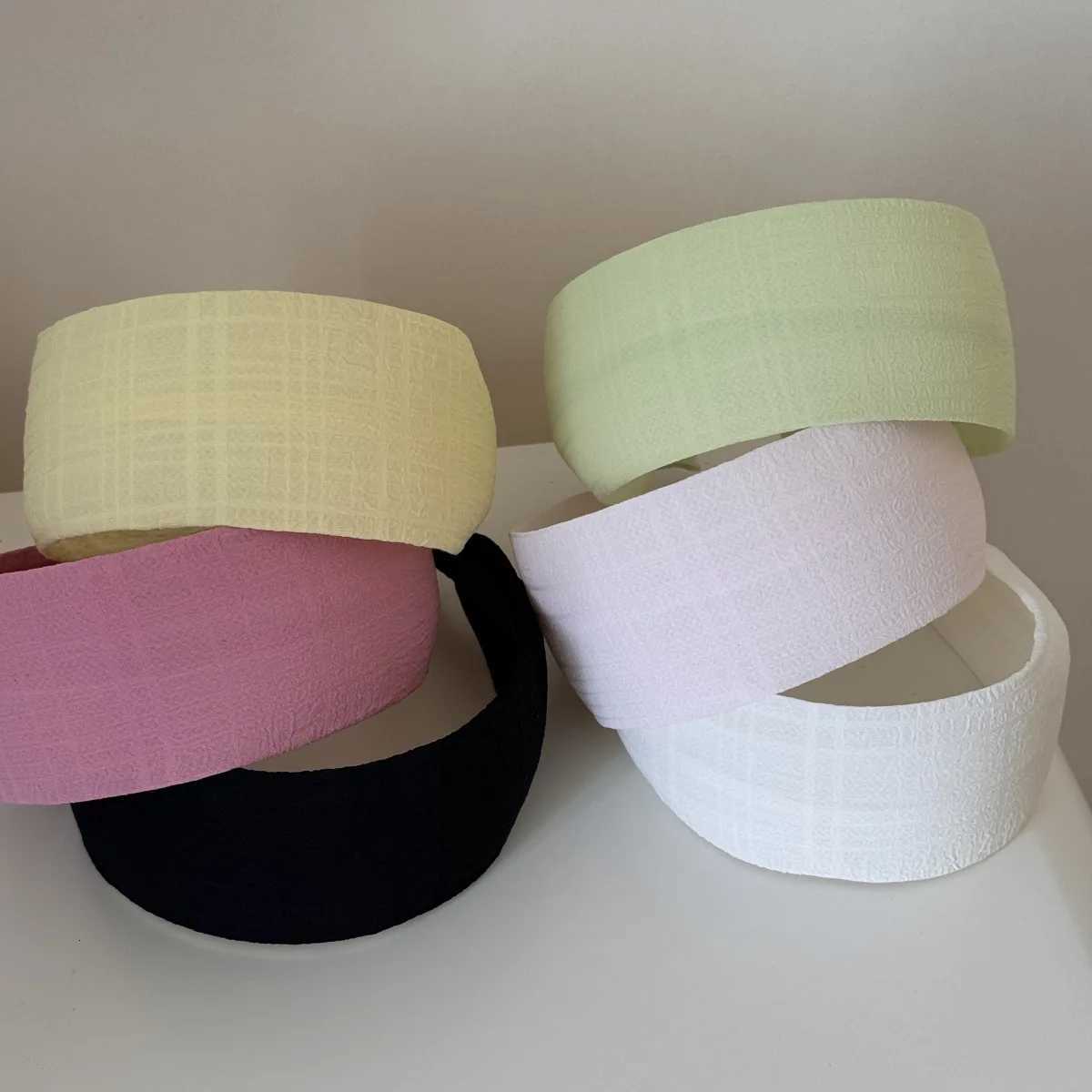 French High-End Textu Fabric Band Tra-Wide Bag Daily Out Band Design Hair Card Hair Accories New Y250809