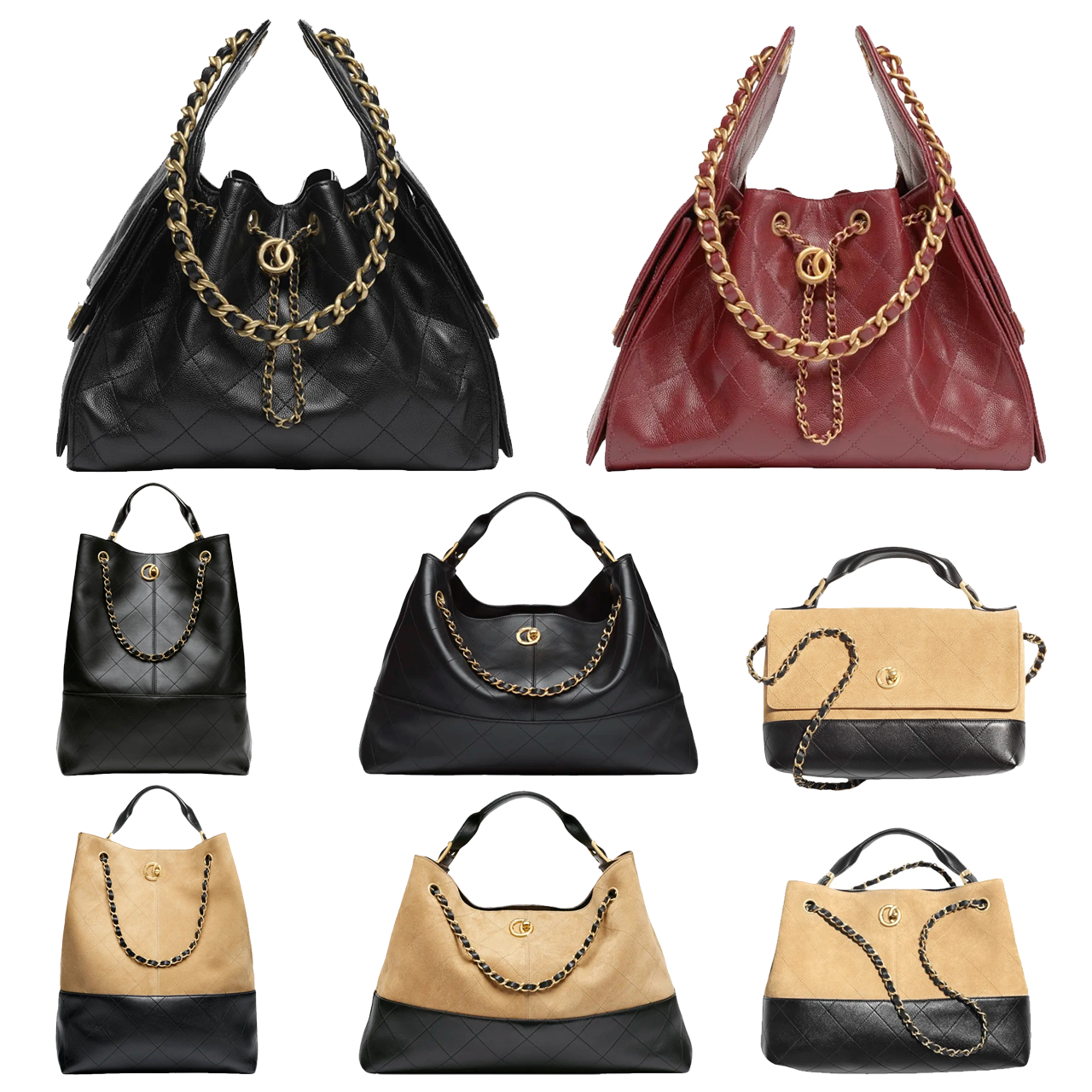 High quality designer bag Womens calfskin lambskin handbag 25 bag Luxury chamois Bucket tote bags hobo Metal Chain shoulder bag clutch crossbody travel Evening bags