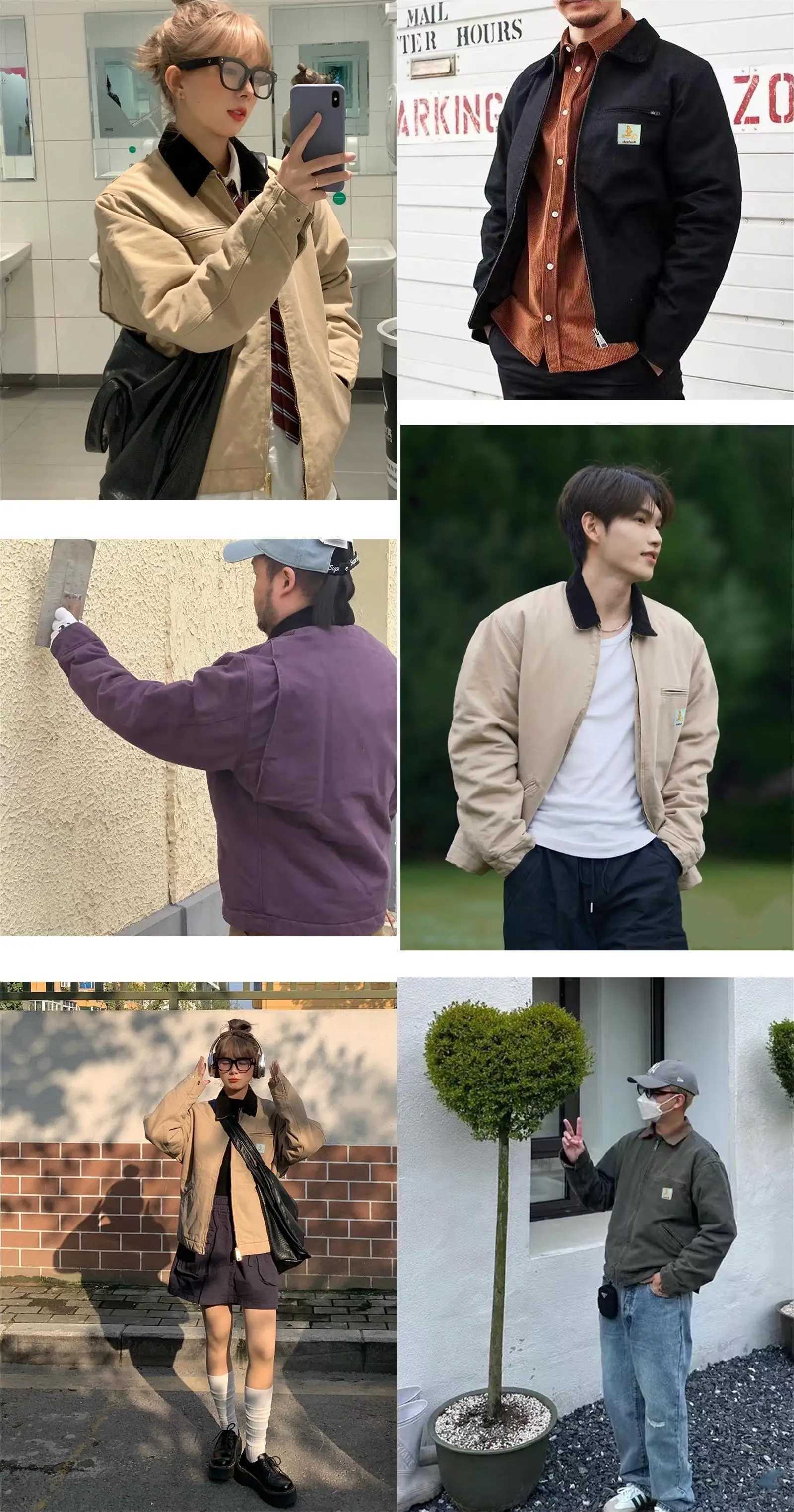 DAFEILI Spring Summer Casual Vintage Washed Mesh Lining Work Wear Canvas Detroit Jackets W250809