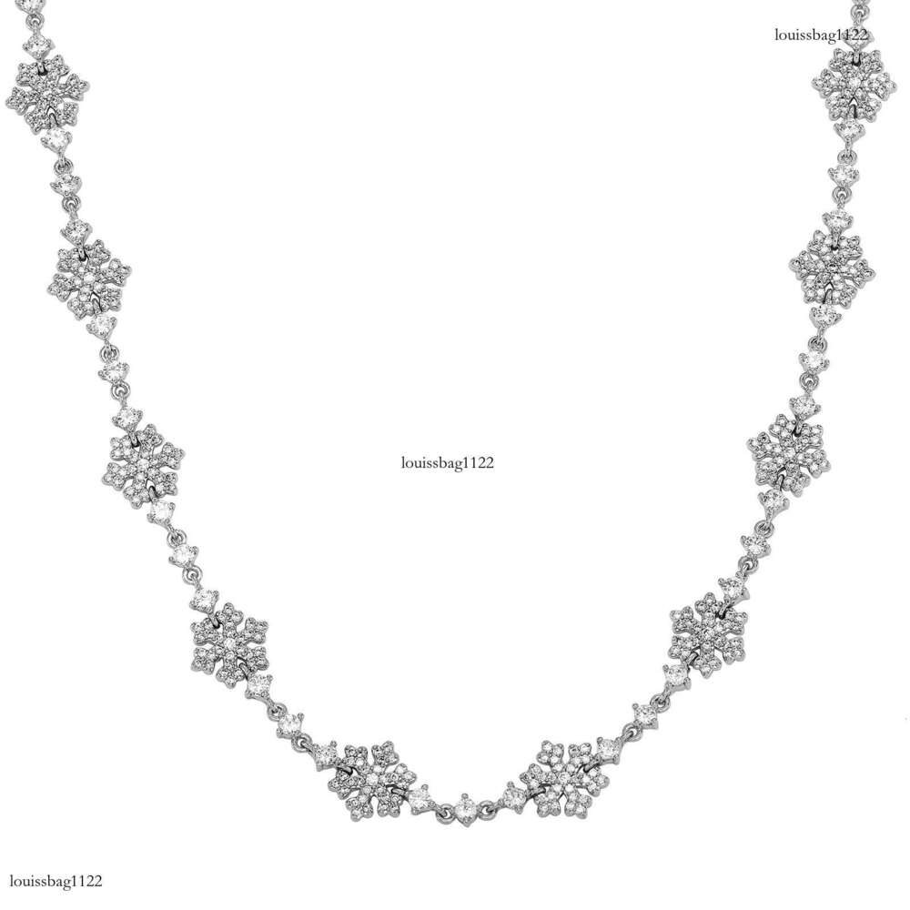 Jewelry Full Dia Christmas Snowflake Necklace Women's Clavicle Chain Niche High-end Design Bracelet