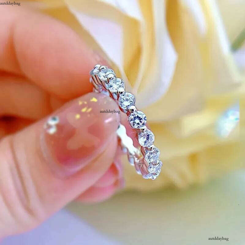 Choucong Ins Top Sell Elegant Wedding Rings Ladies Fashion Jewelry Sterling Sier Fill Round Cut 5A Cubic Zircon CZ Dia Party Women Engagement Band Rin
