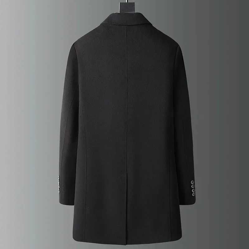 New Arrival Fashion Mens Woolen Coat Down Detachable Liner Medium Long Reversible Plus Size 3XL 4XL 5XL 6XL 7XL 8XLXJ250809
