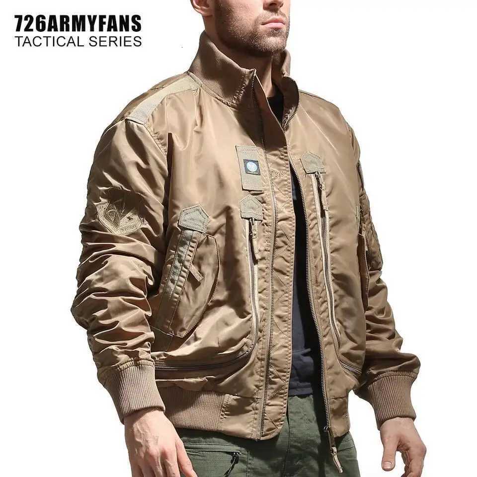Spring and Autumn Air Force Pilot Jacket Mens American Outdoor Waterproof Baseball Jacket Retro Stand up Collar Jacket Short Hi W250809